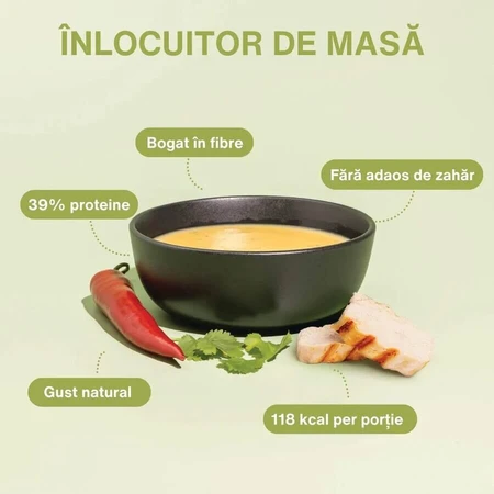 Soupe diététique : soupe thaïlandaise épicée au poulet, 12 sachets de 32 g, Nupo