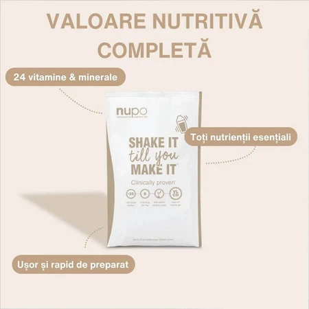 Porridge allégé aux pommes et à la cannelle, 12 sachets de 32 g, Nupo