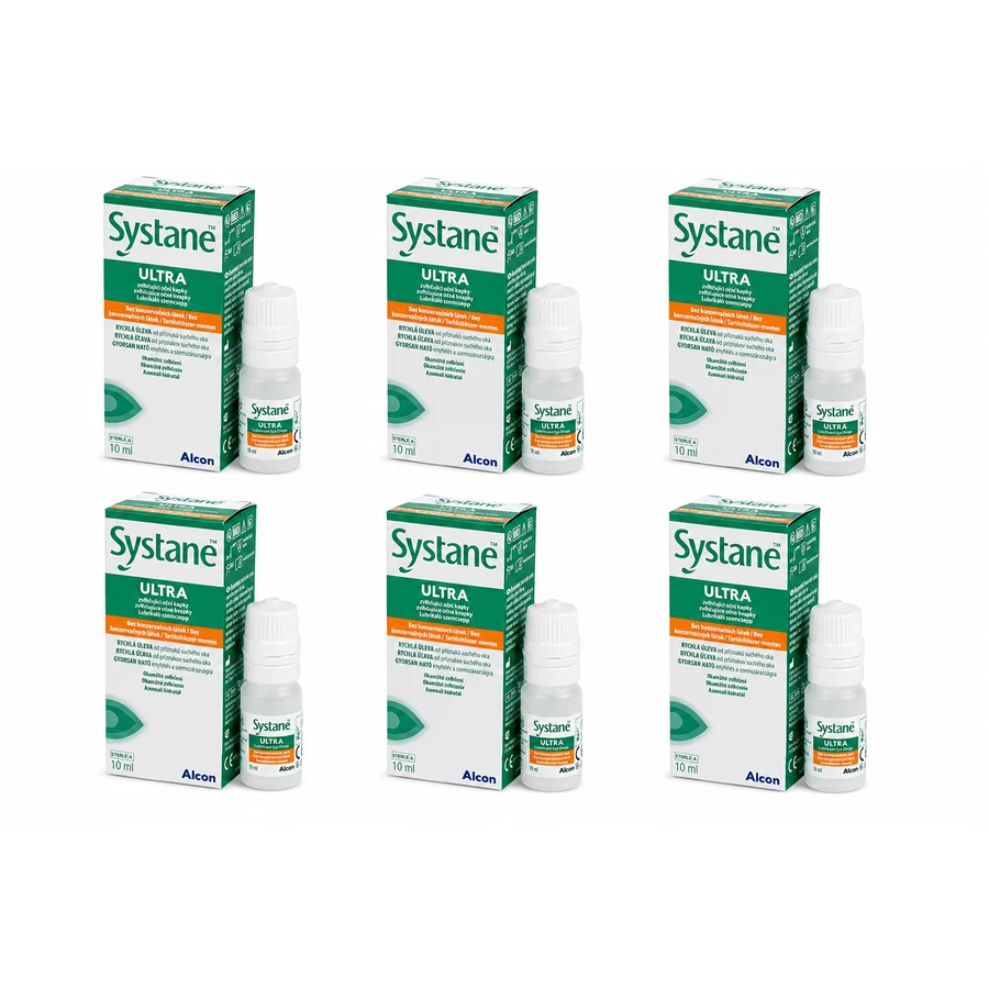 Systane Ultra Moisturizing Eye Drops, 6x10 ml, Alcon
