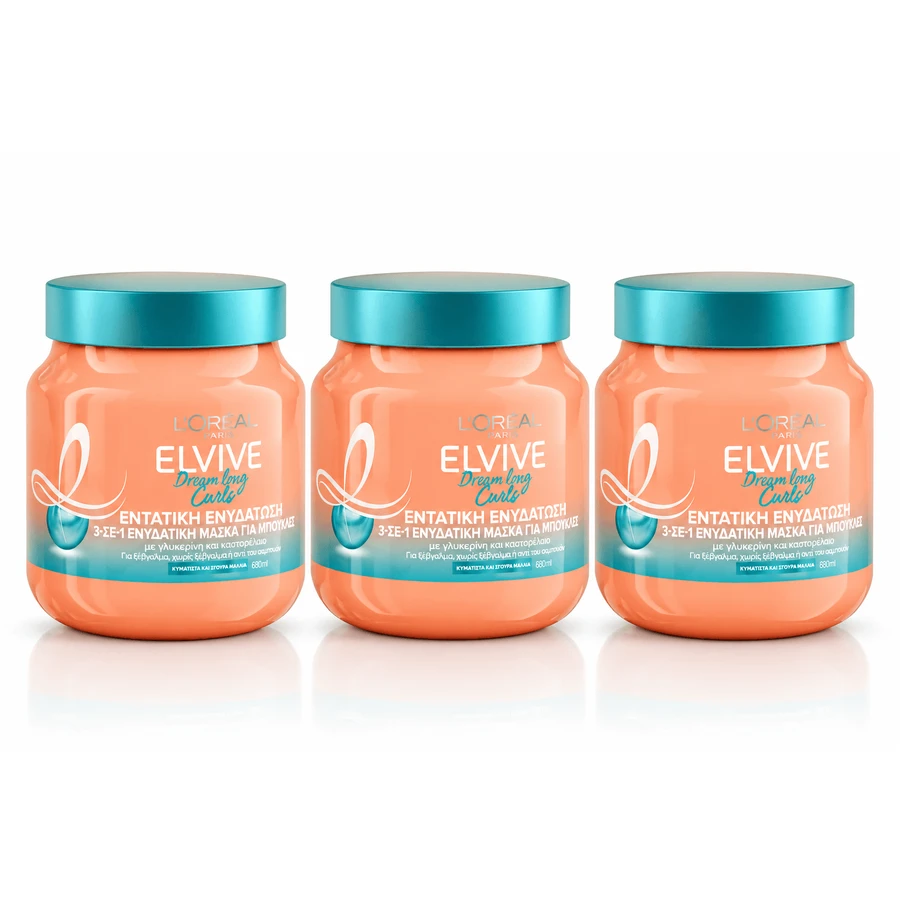 L'Oréal Paris Elvive Dream Long Curls Repairing Hair Mask 3x680ml