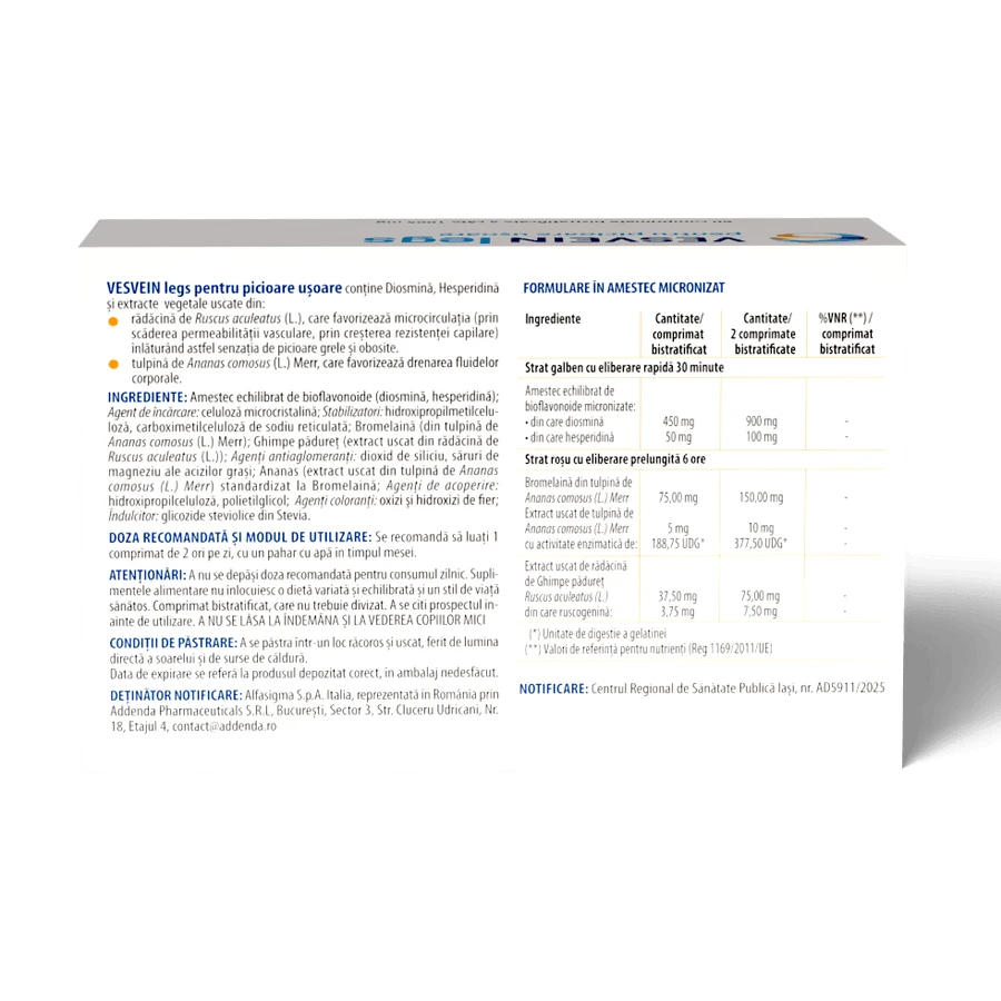 Vesvein Legs, 2 x 60 tablets, Alfasigma 