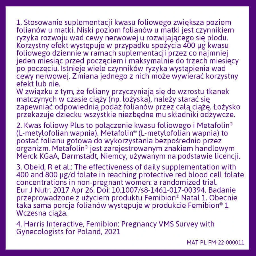 Femibion ​​​​1 Early Pregnancy 3x28 tablets