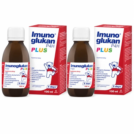 Imunoglukan P4H Plus 2x100 ml siroop voor kinderen vanaf 3 jaar en volwassenen, Pleuran