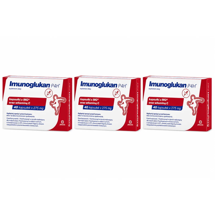 Imunoglucan P4H, 3x40 capsules, Pleuran