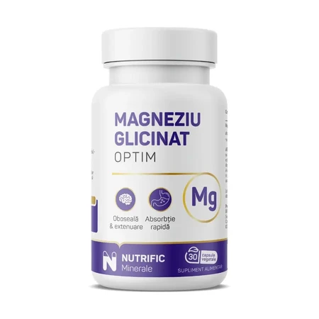 Glicinato de magnesio Optim, 30 cápsulas vegetarianas, Nutrific