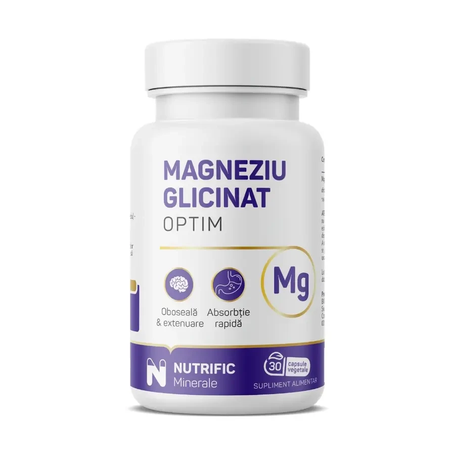 Glicinato de magnesio Optim, 30 cápsulas vegetarianas, Nutrific