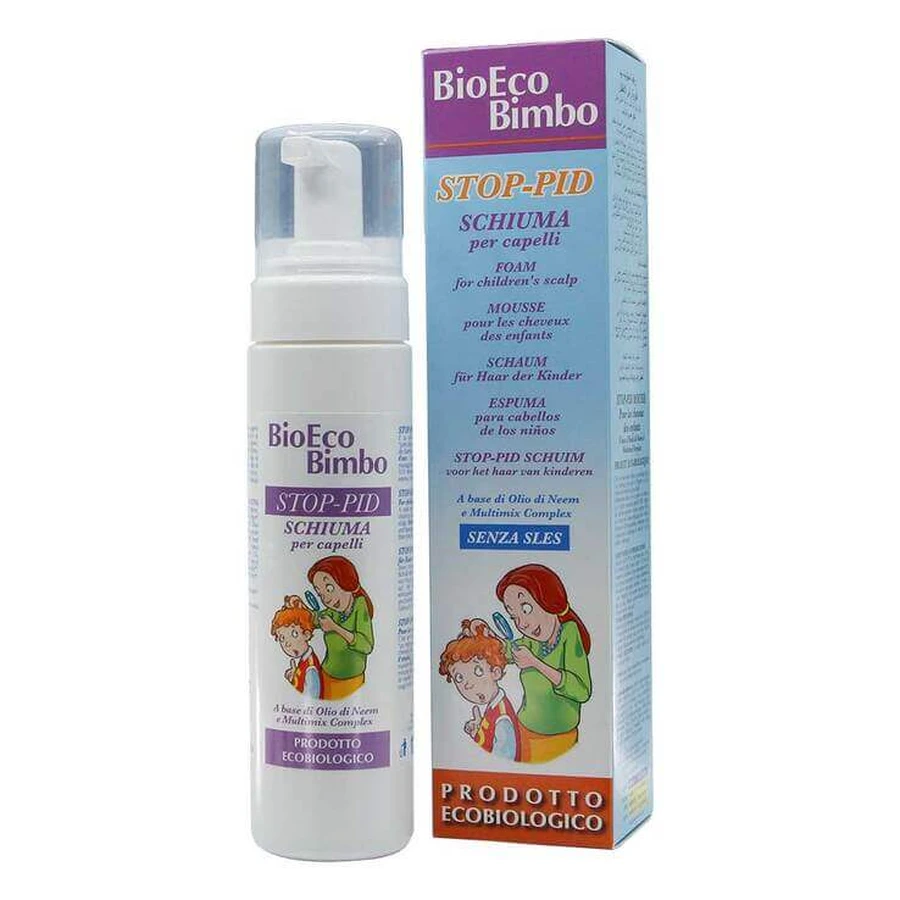 Espuma orgánica Lice Stop Kinderideal, 200 ml de espuma