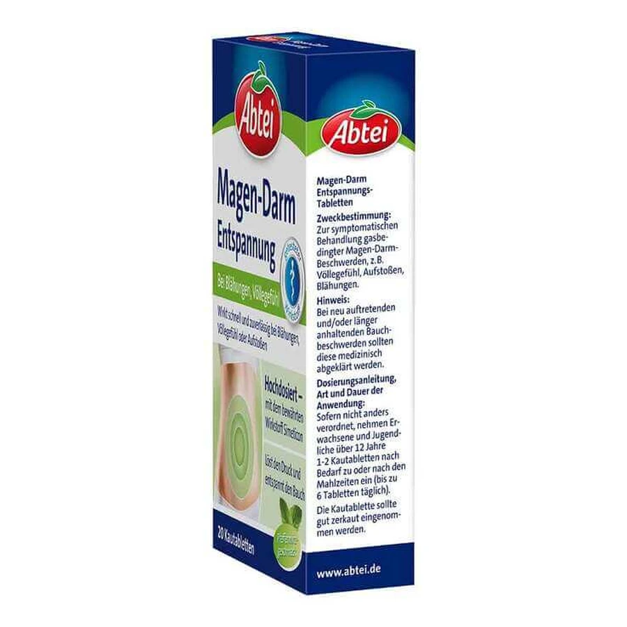 Abtei Gastrointestinal Relief, 20 kauwtabletten