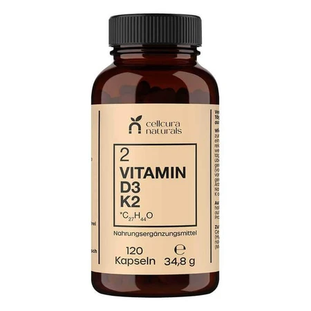 Vitamine D3 + K2-capsules, 120 capsules