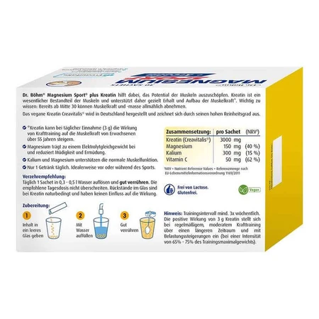 Dr. Böhm Magnesium Sport + Creatine Granules, 30 packets of granules