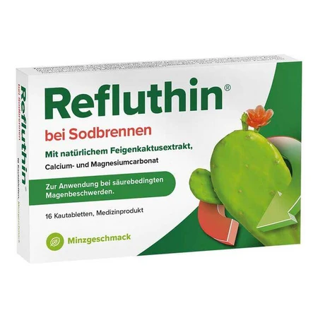 Refluthin contre les brûlures d'estomac, comprimés à croquer à la menthe, 48 comprimés