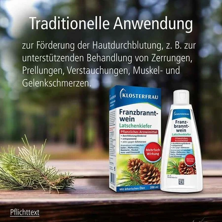 Klosterfrau Franzbranntwein Latschenkiefer, 200 ml Franzbranntwein