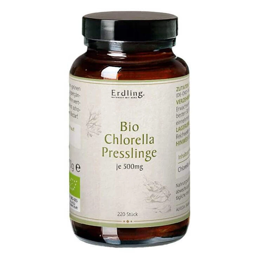 Biologische Chlorella-tabletten van Erdling, 220 tabletten