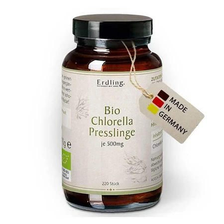 Biologische Chlorella-tabletten van Erdling, 220 tabletten