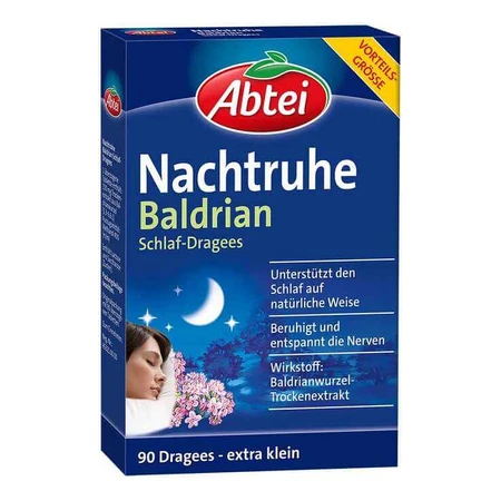 Abtei Nachtruhe Baldrian Schlaf-Dragees, 90 St Dragees