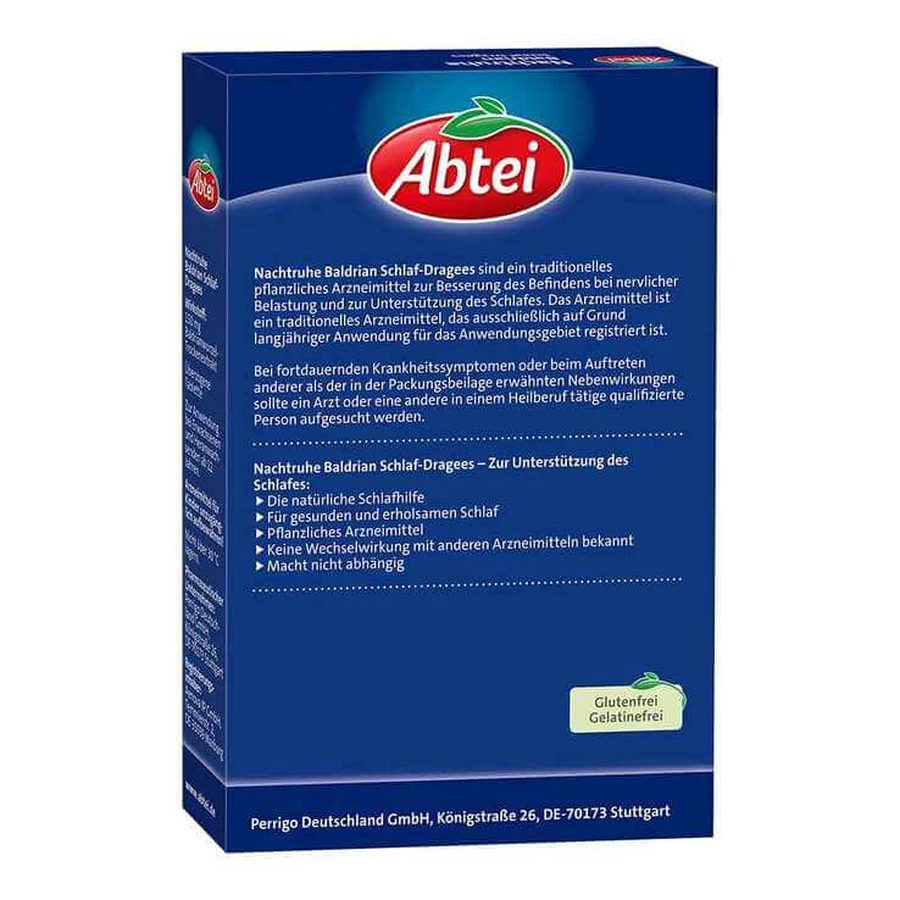 Abtei Nachtruhe Baldrian Schlaf-Dragees, 90 St Dragees