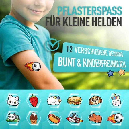 Flint Med Children's Bandages, 13x22mm, Hypoallergenic, Sensitive, 12 Bandages