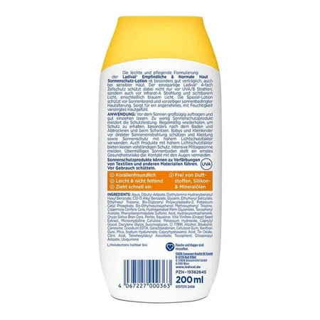 Ladival Lotion voor de gevoelige en normale huid SPF 50+, 2x200 ml lotion