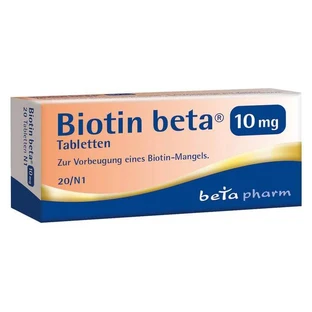 Comprimidos de biotina beta de 10 mg, 50 comprimidos