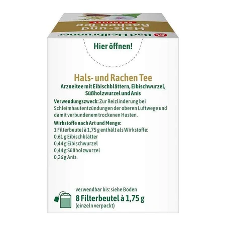 Bad Heilbrunner keel- en keelthee-filtertutjes, 8 x 1,75 g filtertutjes