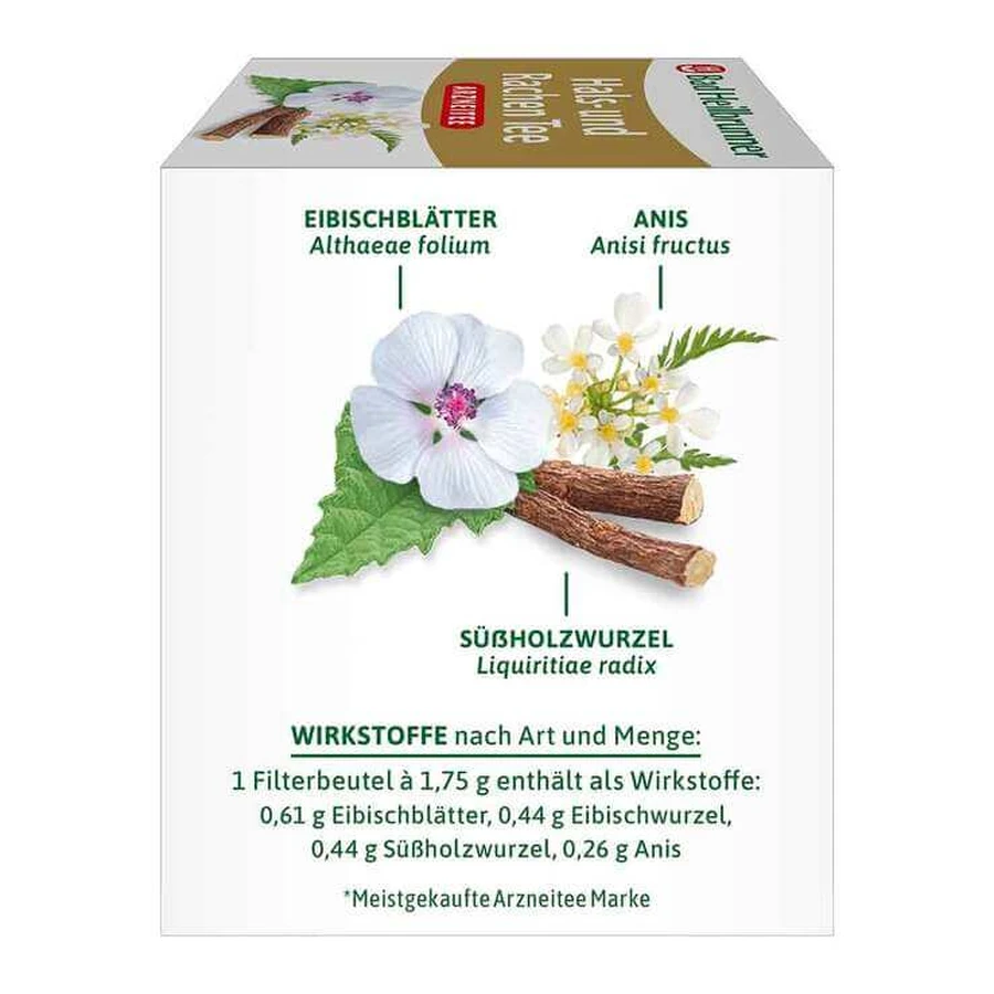 Bad Heilbrunner keel- en keelthee-filtertutjes, 8 x 1,75 g filtertutjes