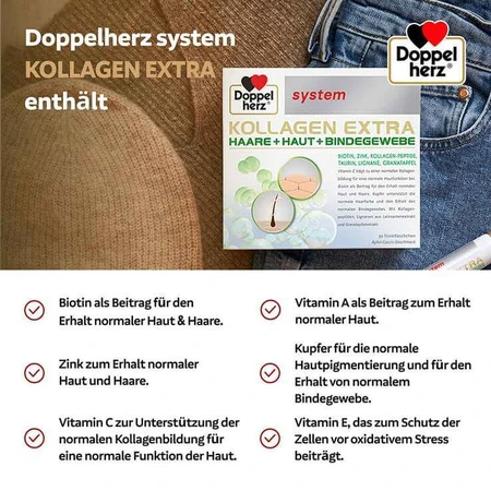 Doppelherz Collagen Extra System, ampoules buvables, 2 boîtes de 30 ampoules buvables