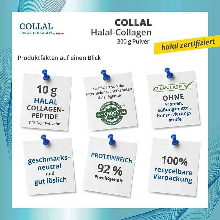 Collal Colagen Halal, pulbere în ambalaj Doypack, 300 g pulbere