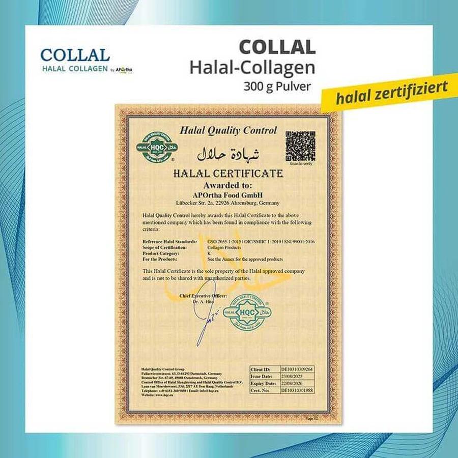 Collal Colagen Halal, pulbere în ambalaj Doypack, 300 g pulbere