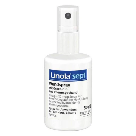Linola sept, spray para heridas, solución de 50 ml