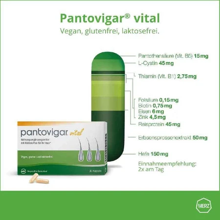 Pantovigar Vital-capsules met voedingsstoffen voor het haar, 2 x 180 capsules