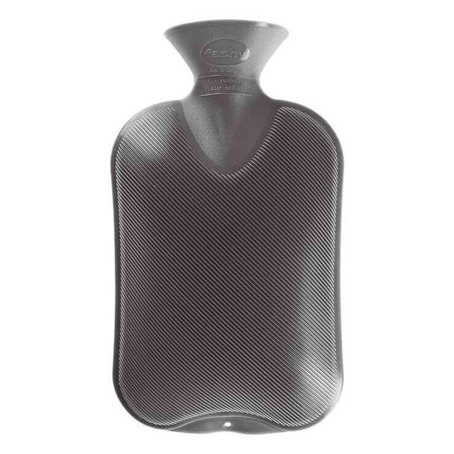 Bolsa de agua caliente Fashy, de doble capa, color antracita, 1 unidad (tal cual)