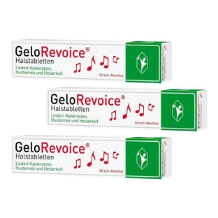 GeloRevoice kersen-menthol keelpastilles tegen heesheid en stemverlies, 3 x 20 pastilles