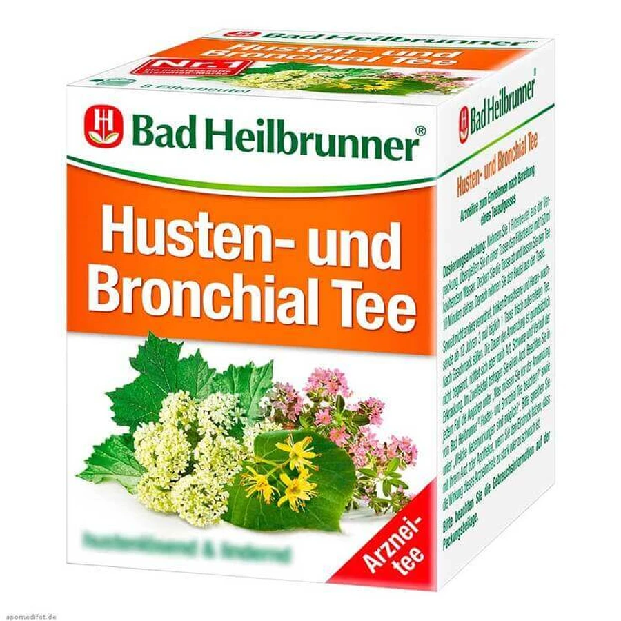 Bad Heilbrunner Cough and Bronchial Tea, 8 x 2.0 g tea bags