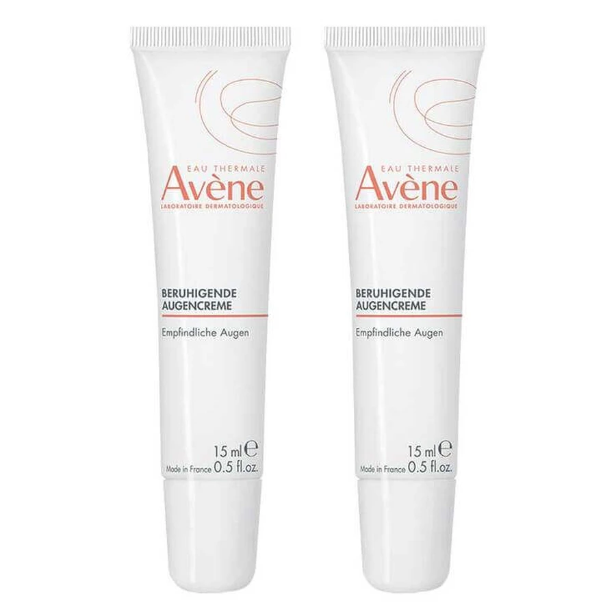 Crema calmante para el contorno de los ojos de Avene, 2 x 15 ml de crema para el contorno de los ojos