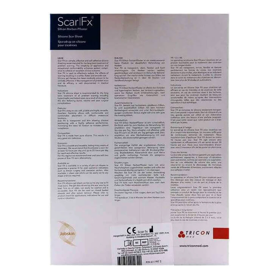 Scar FX Silikon Narben Pflaster Mastopexie ohne Areola, 2 St Pflaster