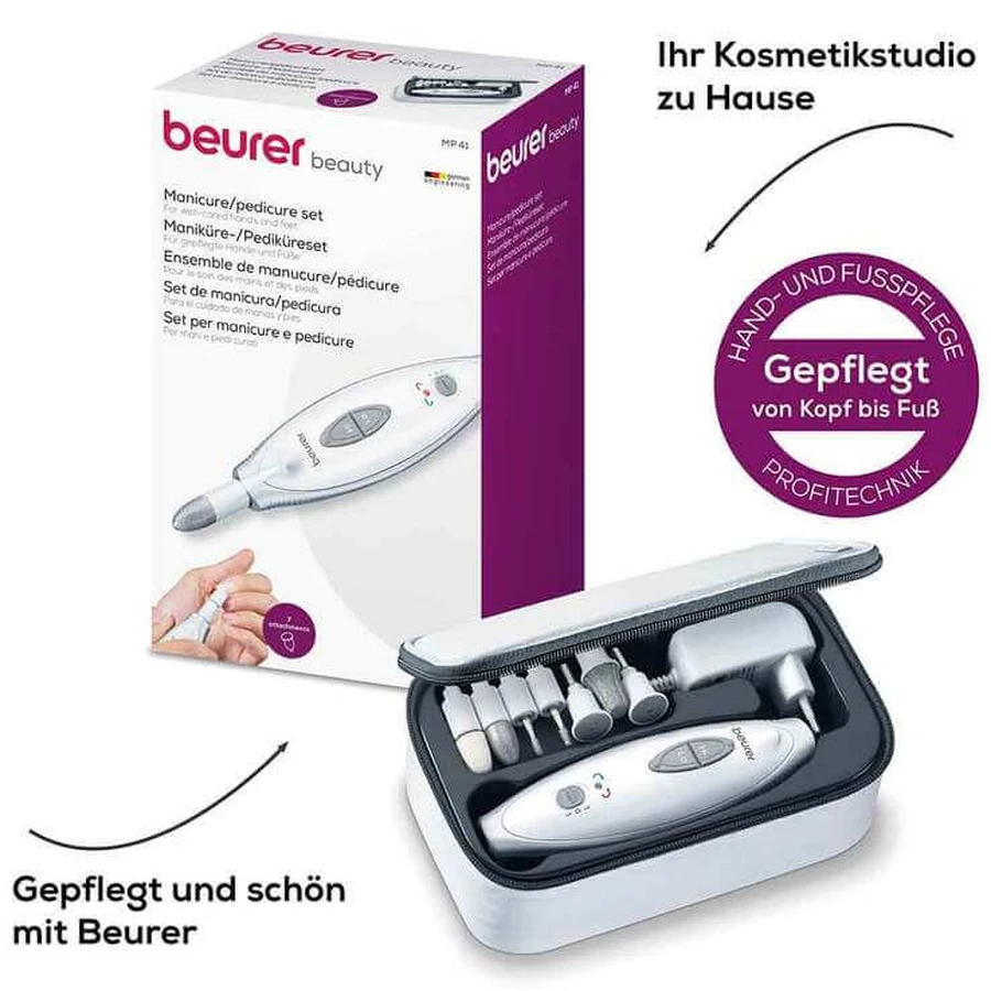 Beurer MP41 Manicure and Pedicure Set, 1 pc., as is