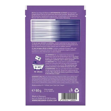 Sales de baño «Relajación y sueño» de DE, 600 g para el baño