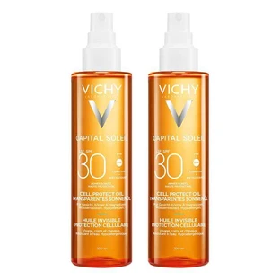 Vichy Capital Soleil Cell Protect Huile SPF 30, 2 x 200 ml d'huile