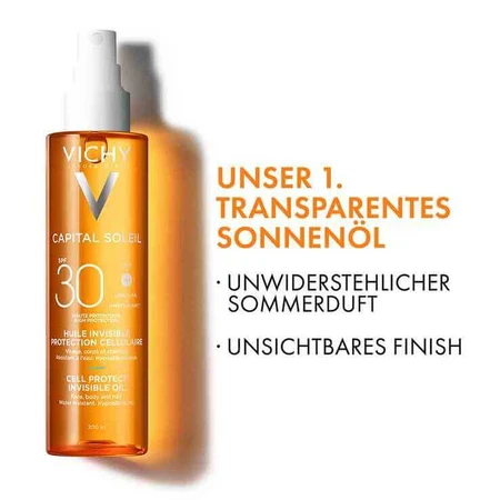 Vichy Capital Soleil Cell Protect Huile SPF 30, 2 x 200 ml d'huile
