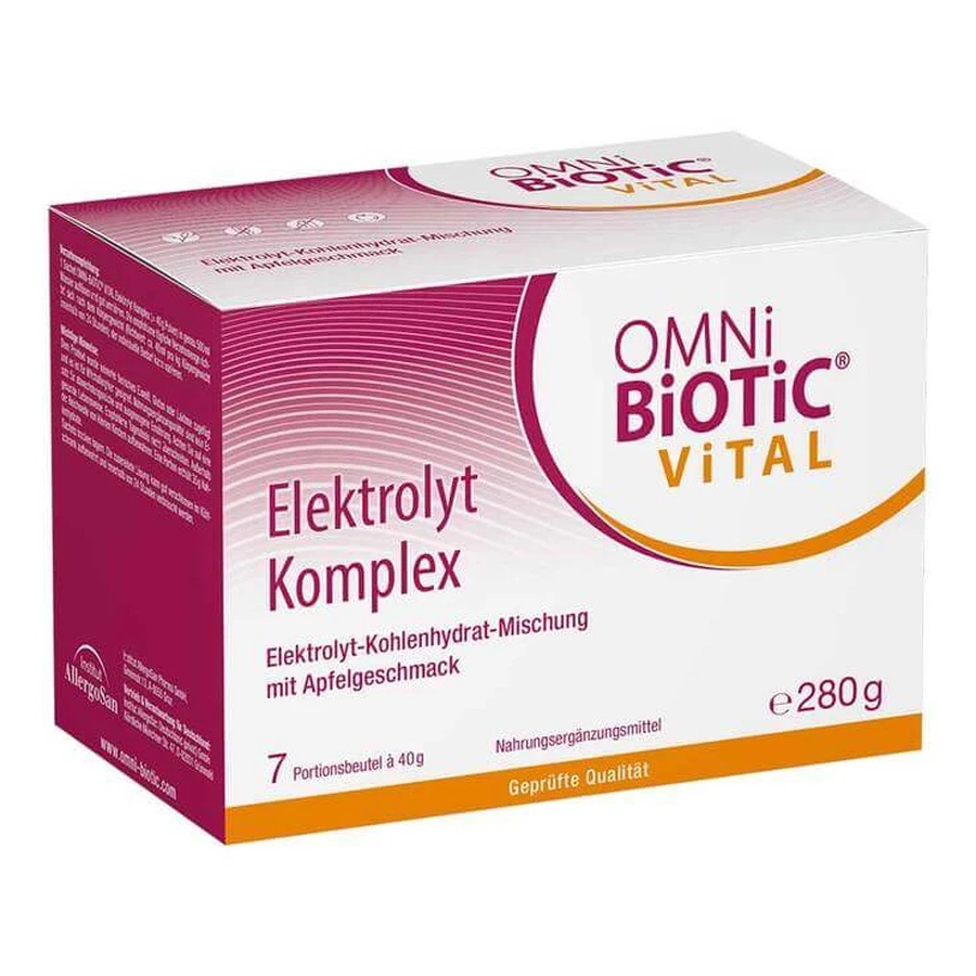 Omni Biotic Vital Electrolyte Complete Apple Powder, 40 g Powder