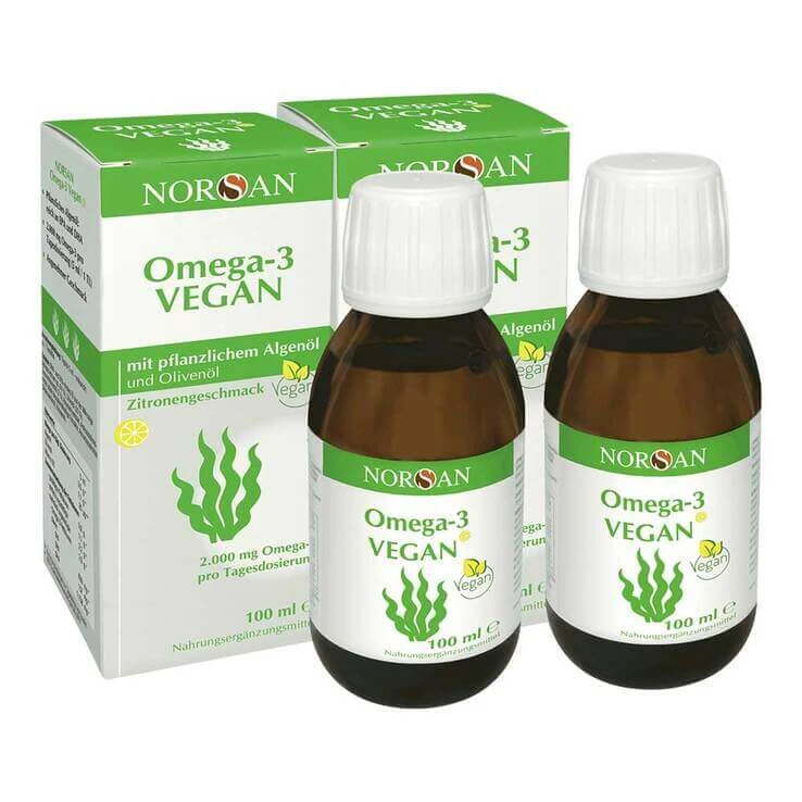 Norsan Omega-3 Vegan Liquid, 2 x 100 ml liquid