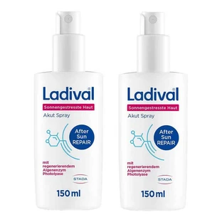 Ladival Spray para piel agudamente afectada por el sol SPF 50+, 2 envases de 150 ml con pulverizador