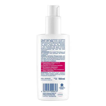 Ladival Spray para piel agudamente afectada por el sol SPF 50+, 2 envases de 150 ml con pulverizador