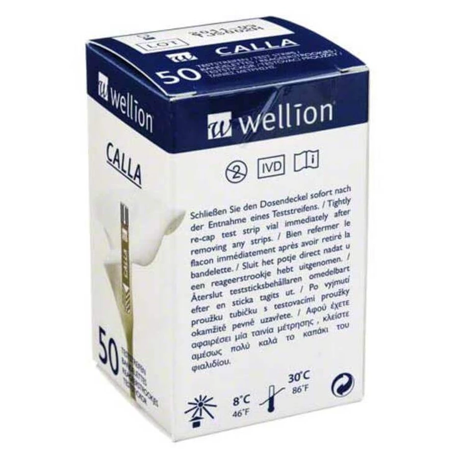 Wellion Calla Blood Glucose Test Strips, 10-pack