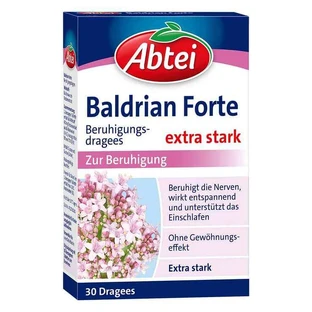 Abtei Baldrian Forte Beruhigungsdragees, 30 St Überzogene Tabletten