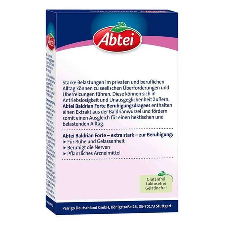 Abtei Baldrian Forte Beruhigungsdragees, 30 St Überzogene Tabletten