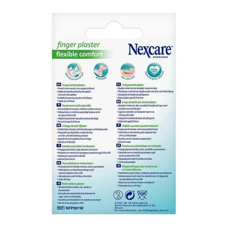 Nexcare Comfort Flexible Finger Bandages, 6 x 10 cm, 10 Bandages