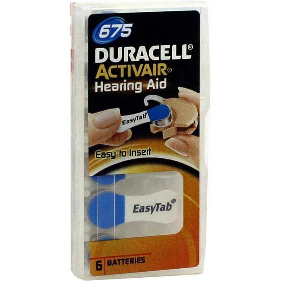 Duracell 675-batterijen voor gehoorapparaten, verpakking van 6 stuks, zolang de voorraad strekt