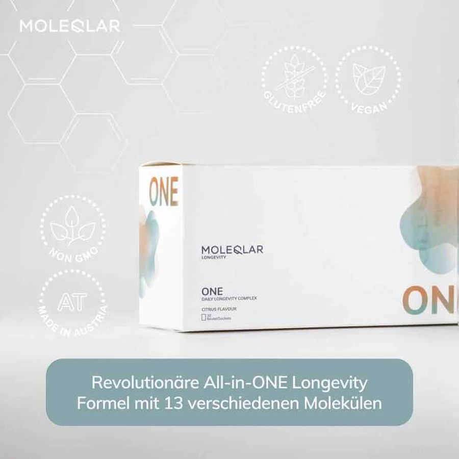 Moleqlar Longevity One-verpakkingen, doos van 30 stuks