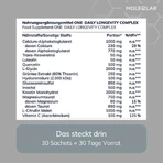 Moleqlar Longevity One-verpakkingen, doos van 30 stuks